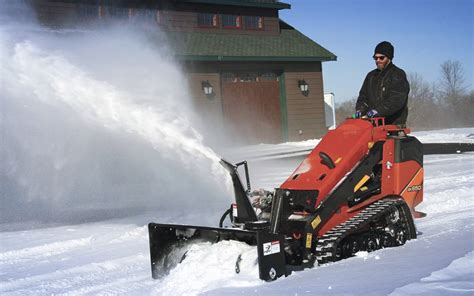 mini skid steer snow thrower|mini snow blower tractor.